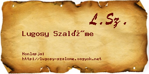 Lugosy Szalóme névjegykártya